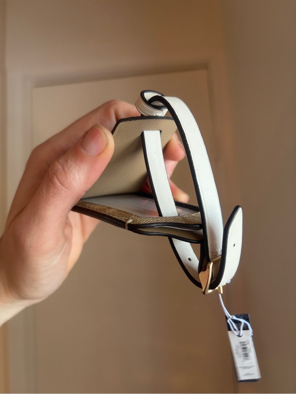 Coach monogram Leather Strap Luggage Tag - Picture 6 of 9